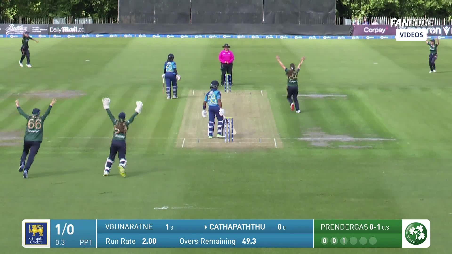 1st ODI: Orla Prendergast's 3 for 25