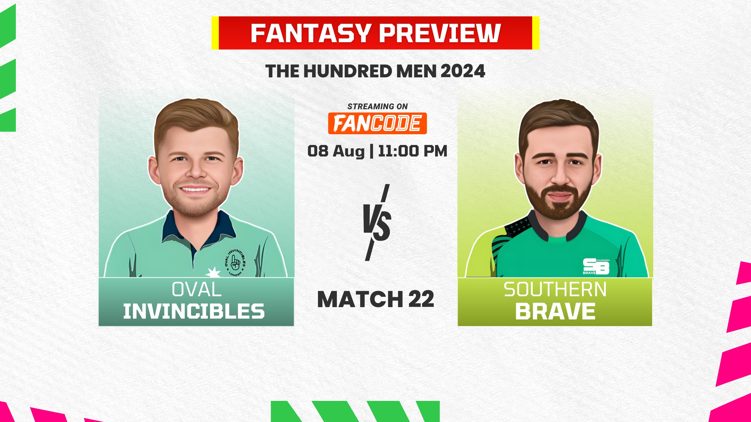 poster url for Match 22: Oval Invincibles vs Southern Brave | Fantasy Preview