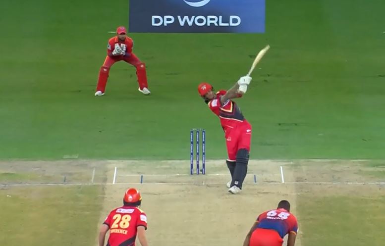 MONSTROUS! Hales launched it into the top tier for a 100-metre six