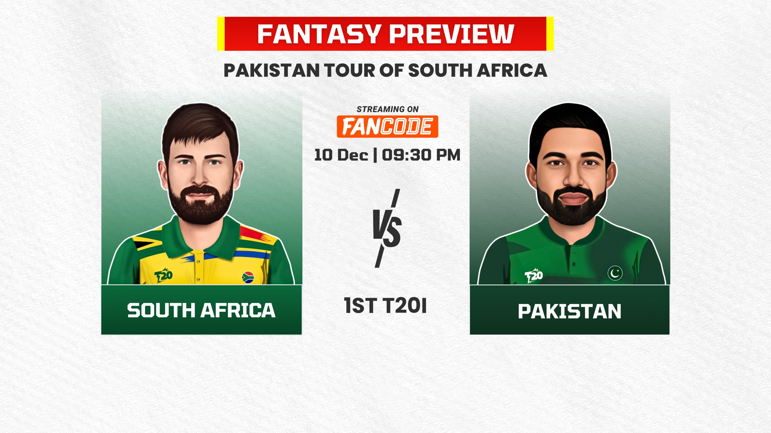 1st T20I: South Africa vs Pakistan | Fantasy Preview