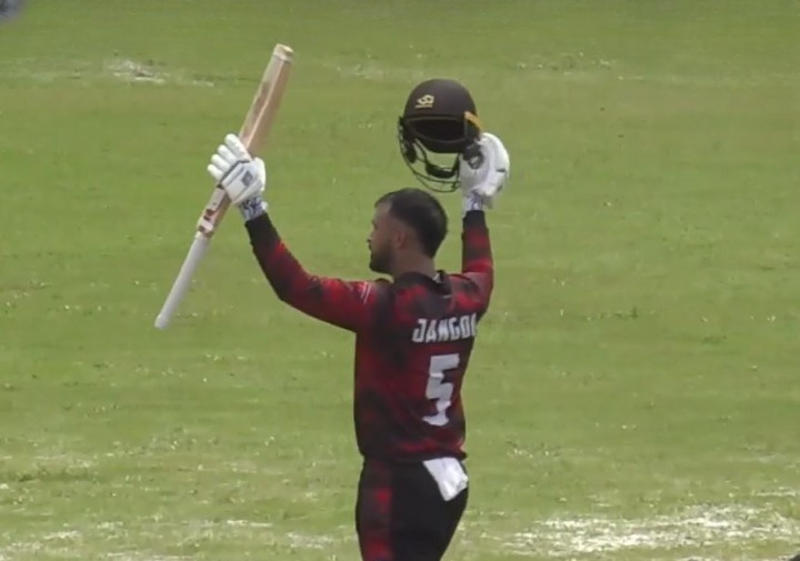 Trinidad & Tobago Red Force vs Guyana Harpy Eagles: Amir Jangoo's 111 off 114