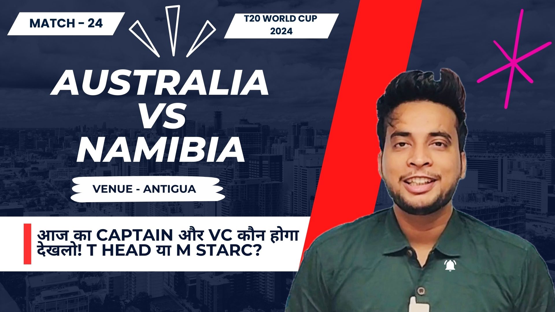 Match 24: Australia vs Namibia | Fantasy Preview