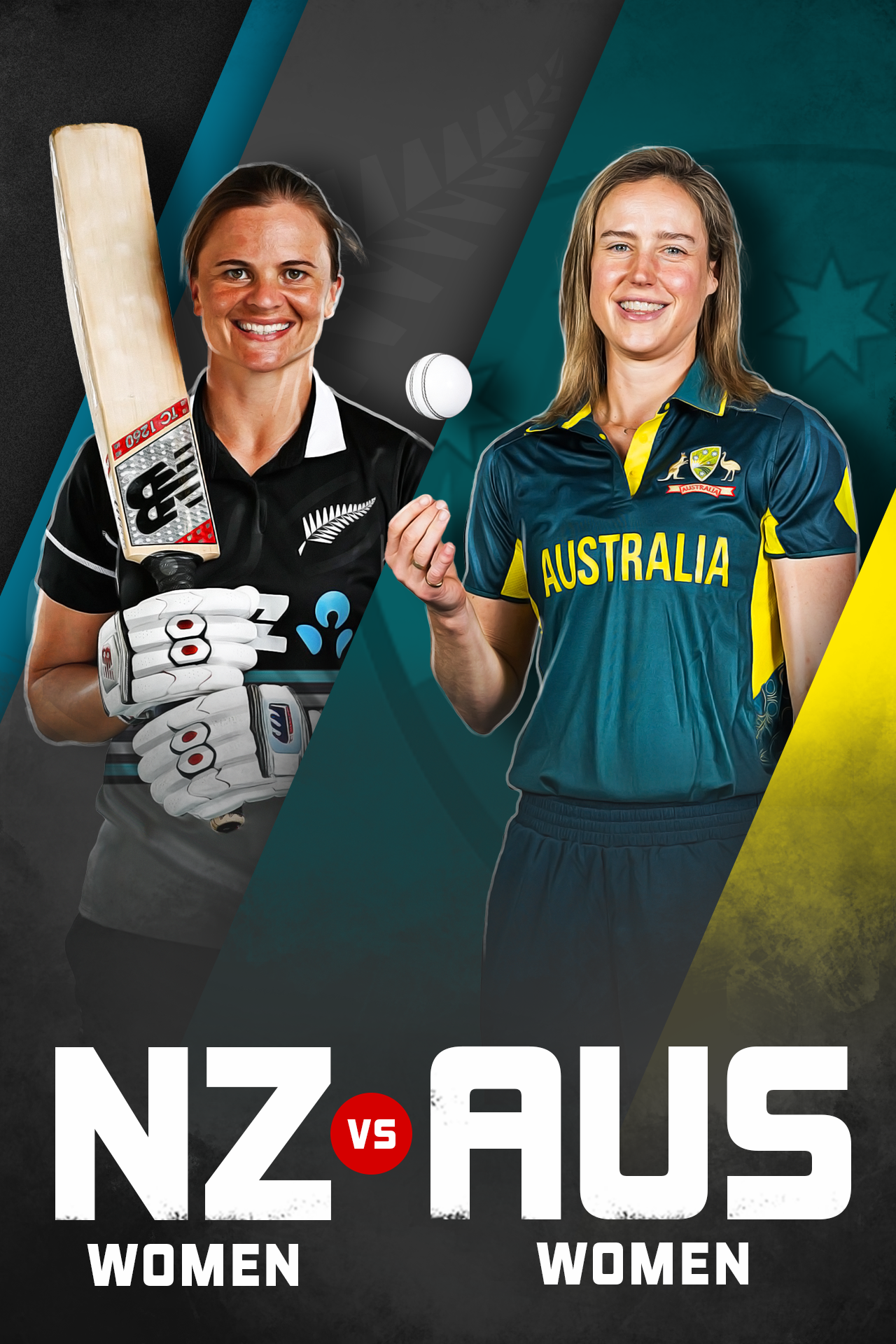 Australia women tour of new zealand, 2025 cricket vertical banner