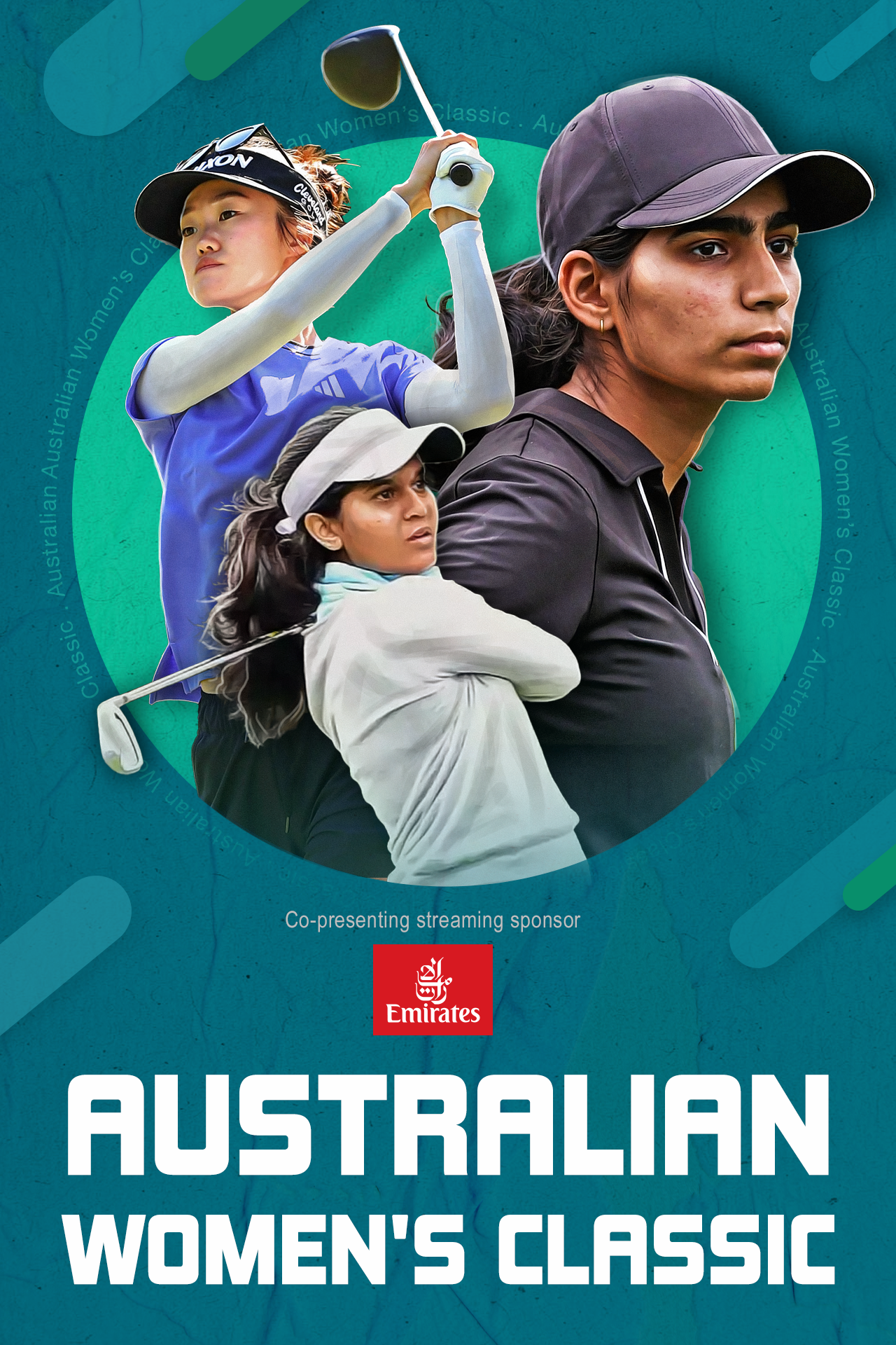 Australian women’s classic golf vertical banner