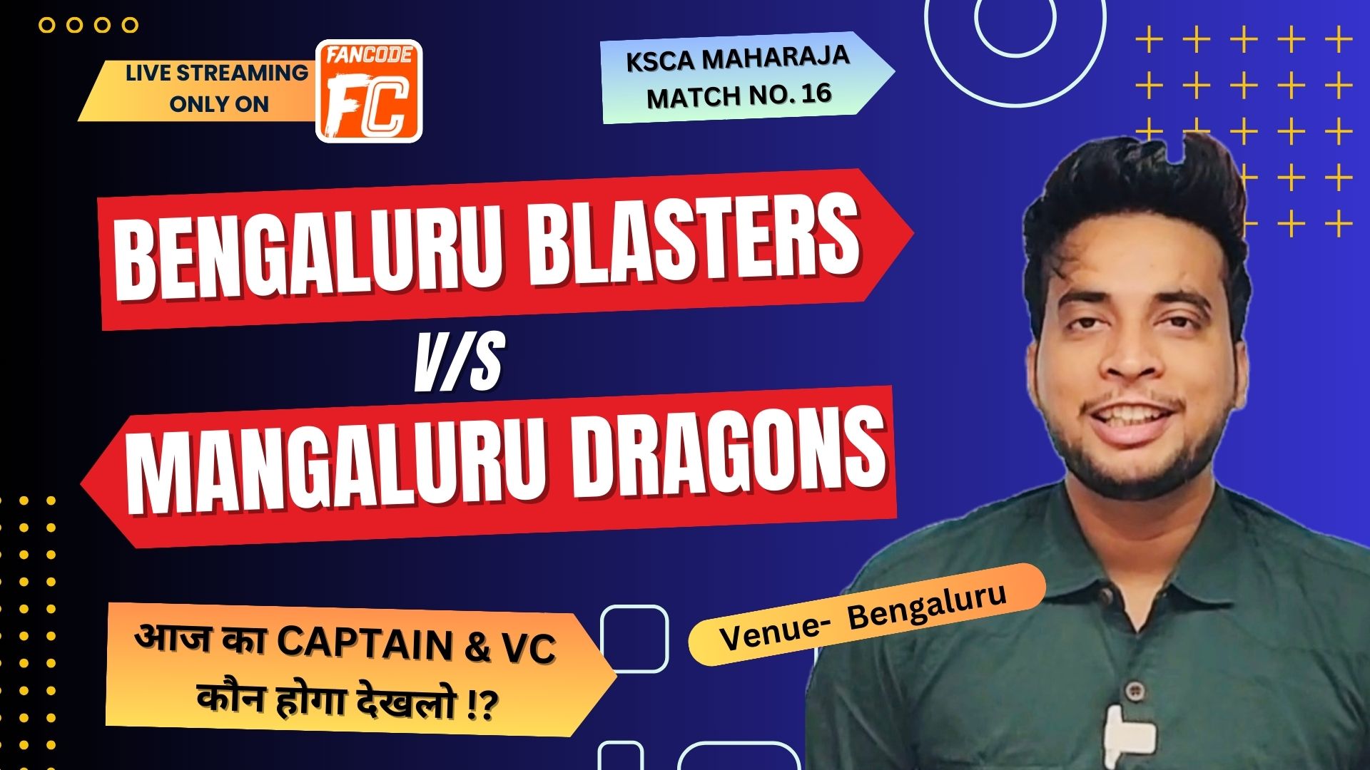 Match 16: Bengaluru Blasters vs Mangaluru Dragons | Fantasy Preview