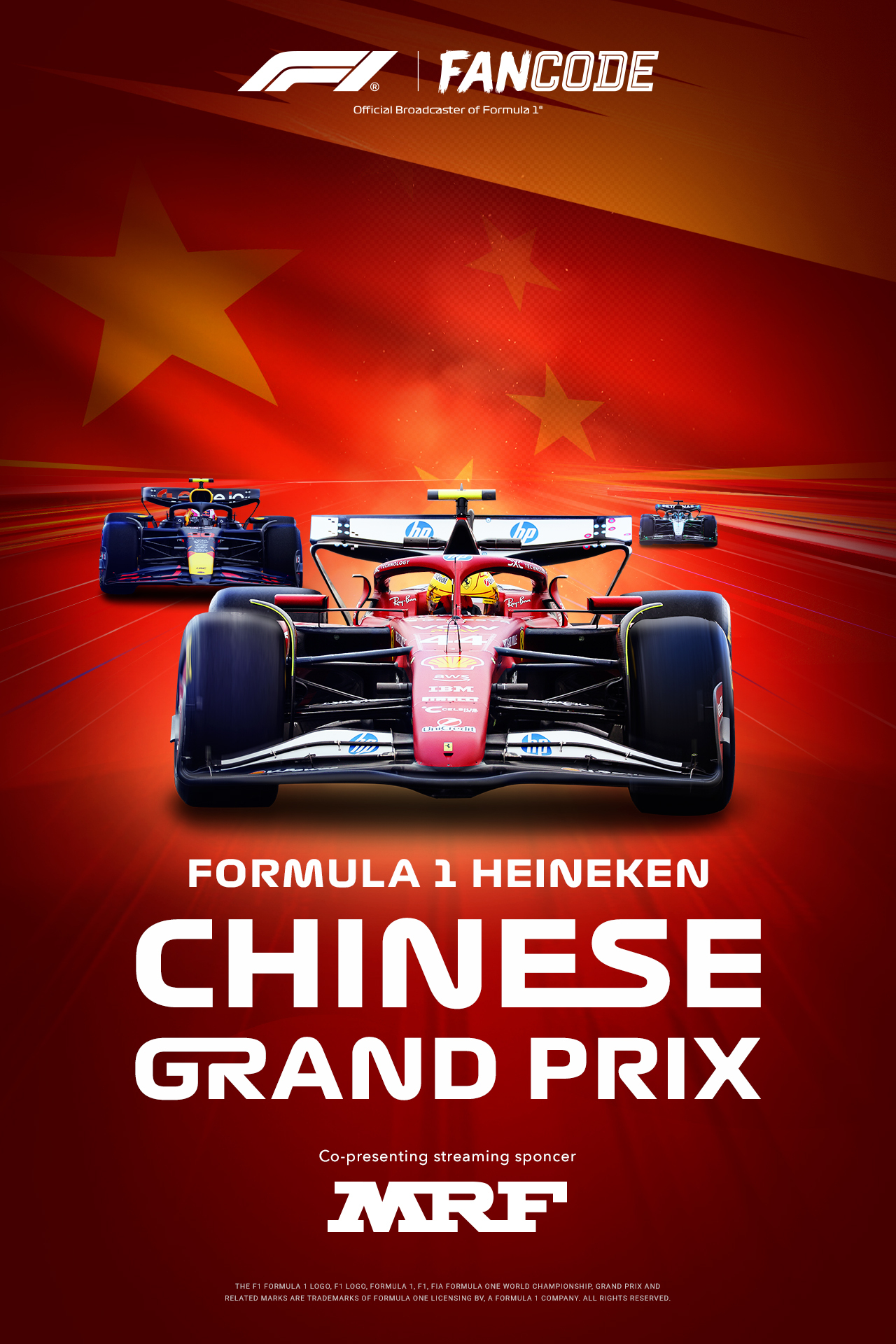 F1 heineken chinese grand prix 2025 formula1 vertical banner