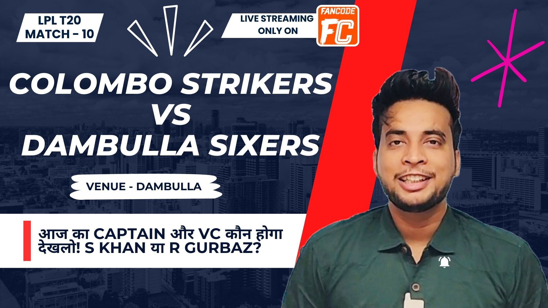 poster url for Match 10: Colombo Strikers vs Dambulla Sixers | Fantasy Preview