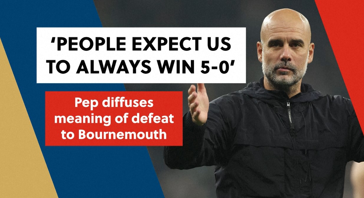 Guardiola eases pressure, downplays City's setback against Bournemouth