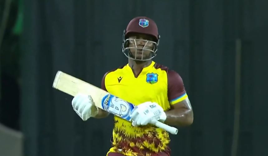 poster url for 1st T20I: Evin Lewis's 50 off 28