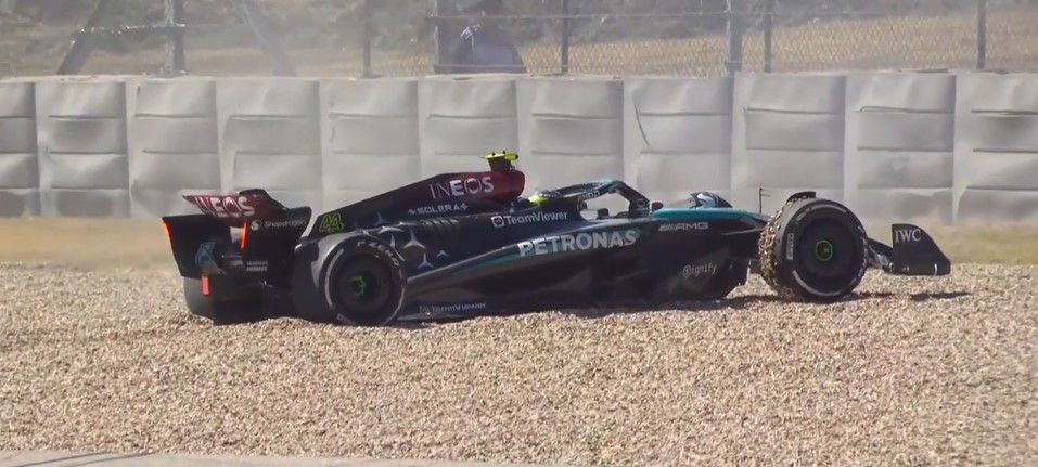 Gravel trouble for Hamilton! A weekend to forget for Mercedes star