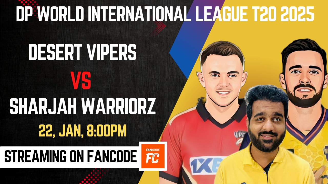 Match 15: Desert Vipers vs Sharjah Warriorz | Fantasy Preview 