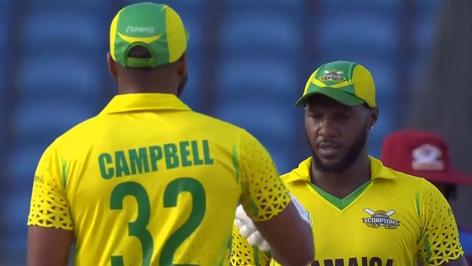 Jamaica Scorpions vs Leeward Islands Hurricanes: Jermaine Blackwood's 54 off 69