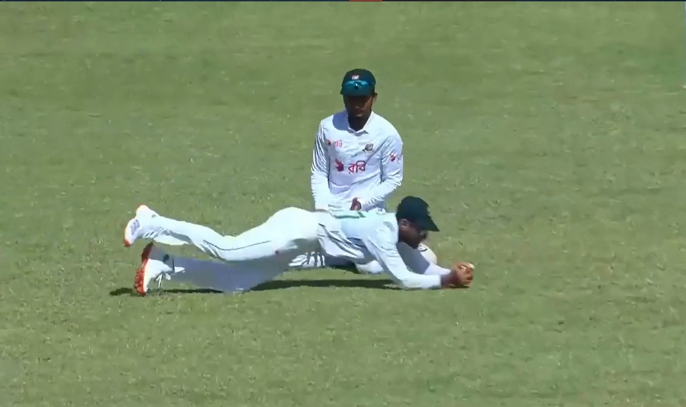 Slip of fate! Brathwaite departs to Joy’s exceptional diving catch!