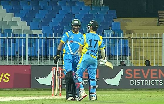 Sharjah beat Emirates Blues by 5 wickets | Match 27