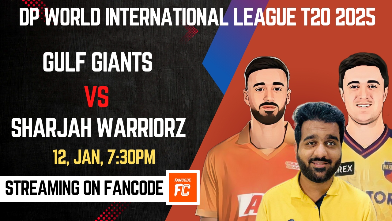 Match 3: Gulf Giants vs Sharjah Warriorz | Fantasy Preview