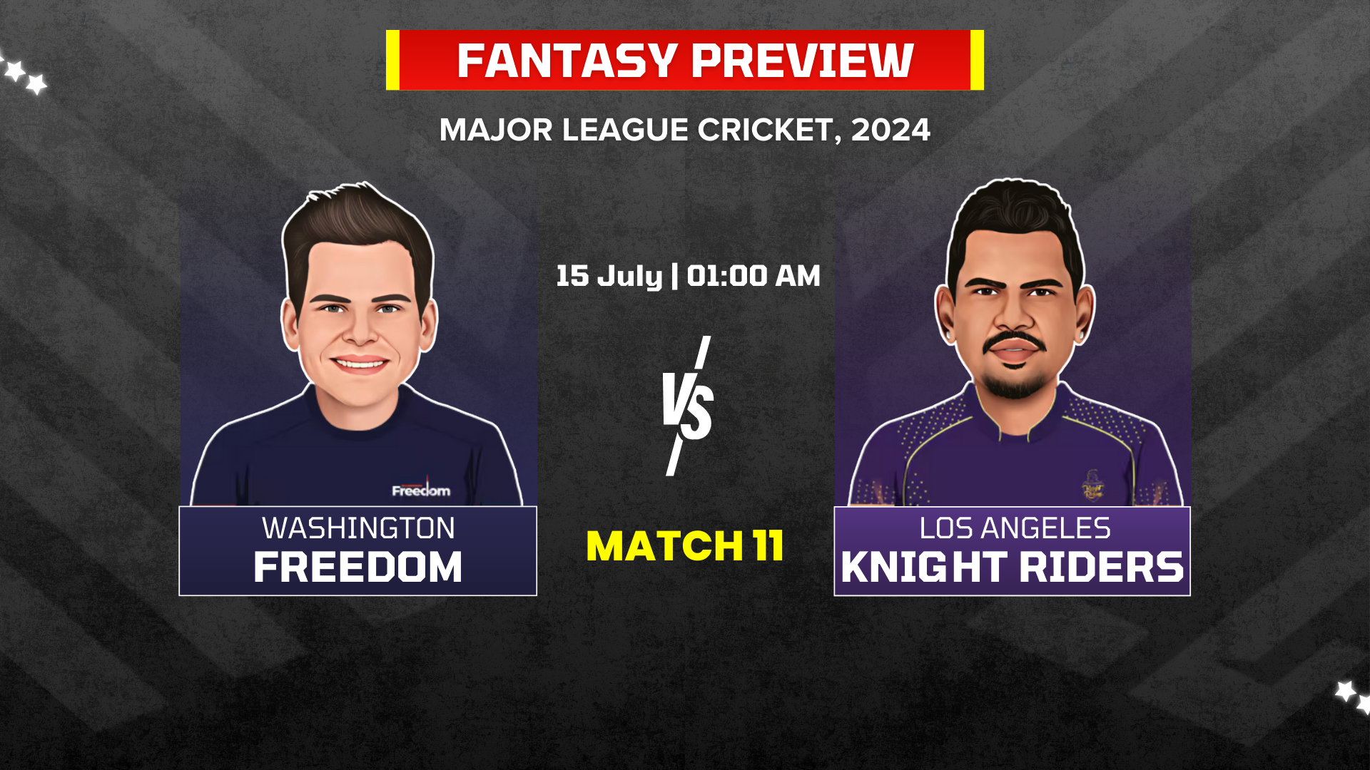 poster url for Match 11: Washington Freedom vs Los Angeles Knight Riders | Fantasy Preview