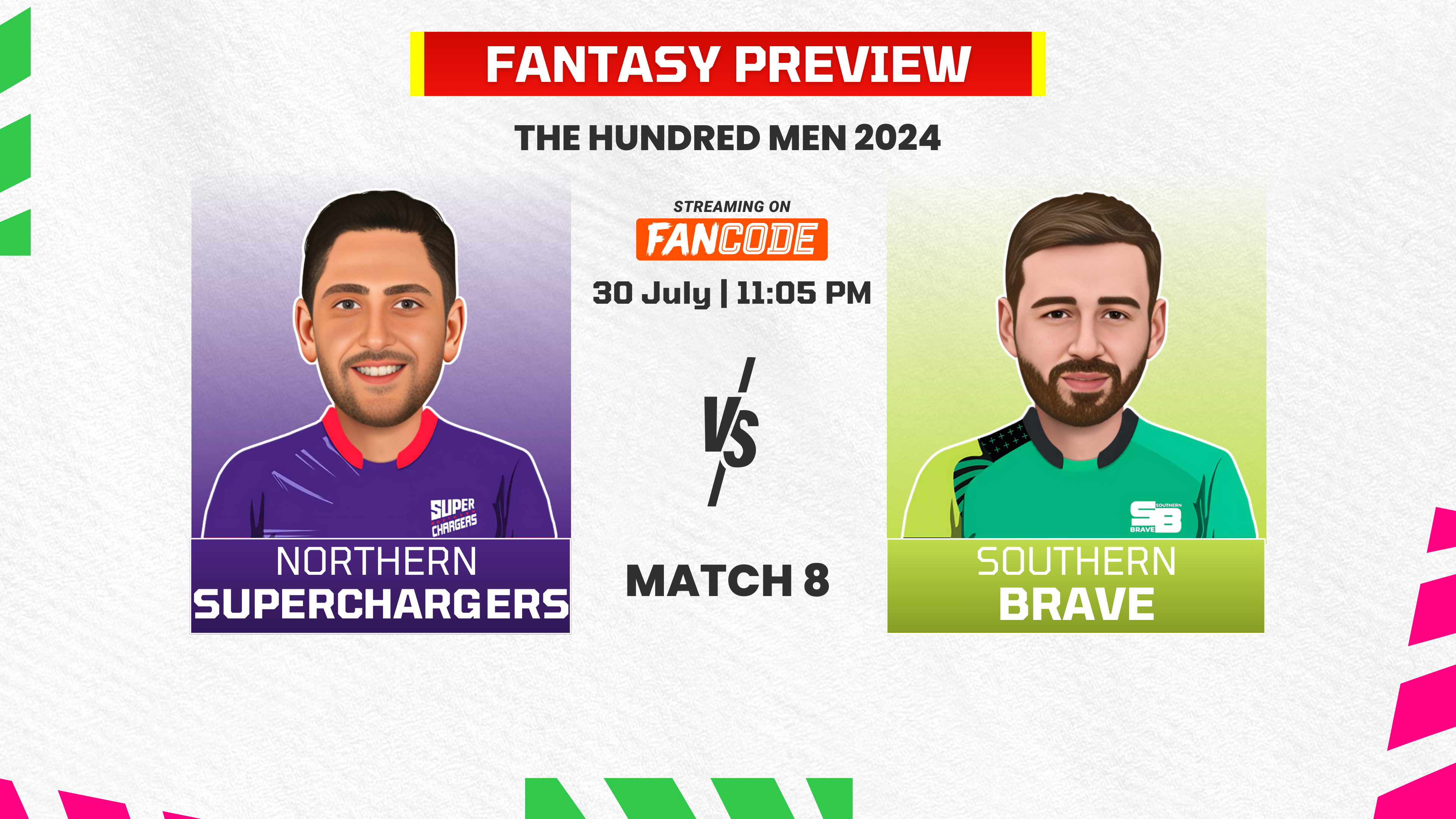 Match 8: Northern Superchargers vs Southern Brave | Fantasy Preview