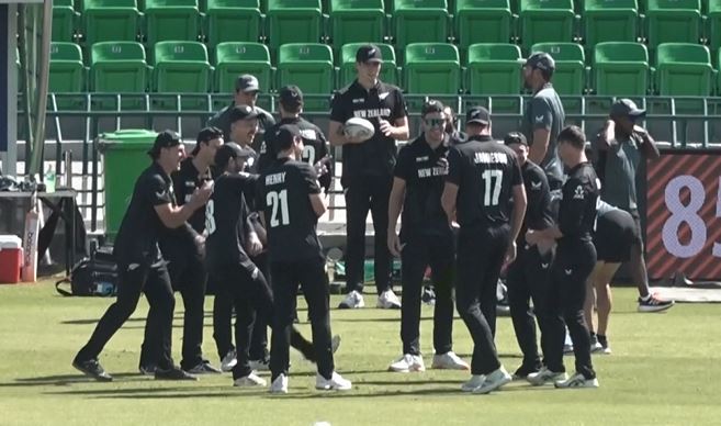 New Zealand train ahead of their Semi Final in Lahore