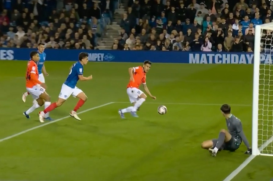 CLOSE! Lang's Rebound off O'Mahony's thigh denies Portsmouth a goal opportunity