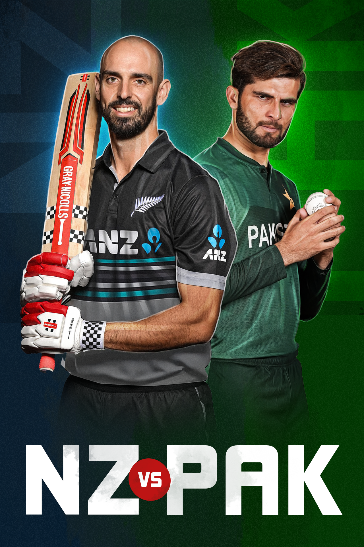 Pakistan tour of new zealand, 2025 cricket vertical banner