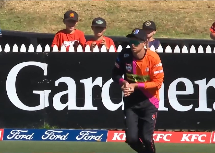 Santner spoiled Boyle’s stylish fifty attempt with a perfect catch!