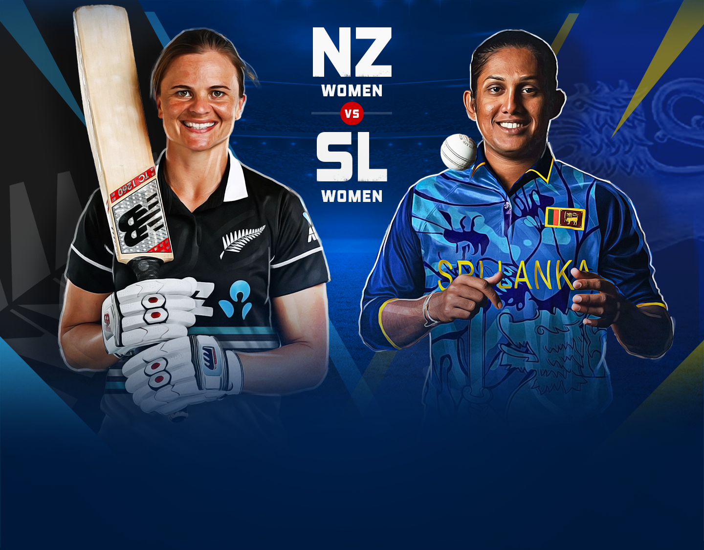 2nd t20i of sri lanka women tour of new zealand, 2025: new zealand women vs sri lanka women banner