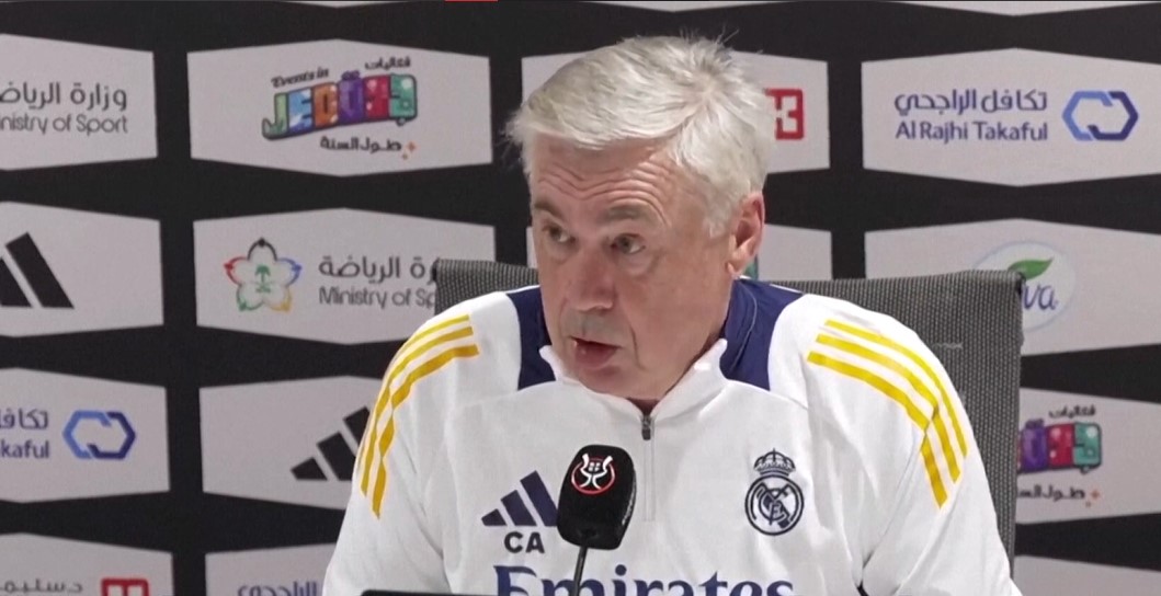 Ancelotti unhappy on Vini Jr's red card ban ahead of Mallorca Supercopa clash