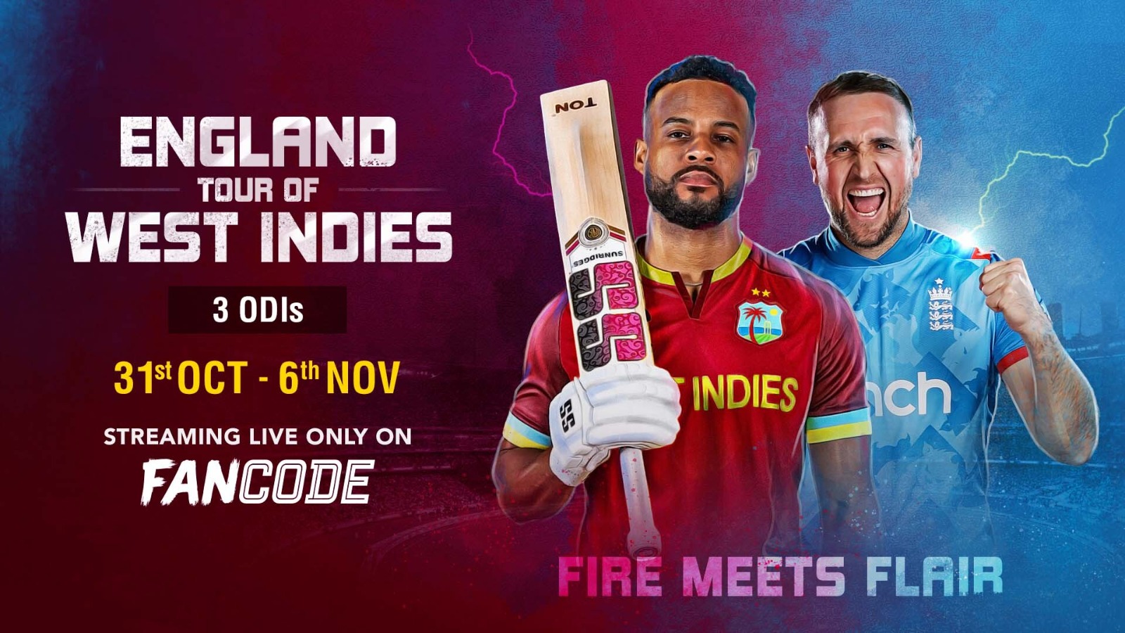 England tour of West Indies 2024: Live on FanCode!