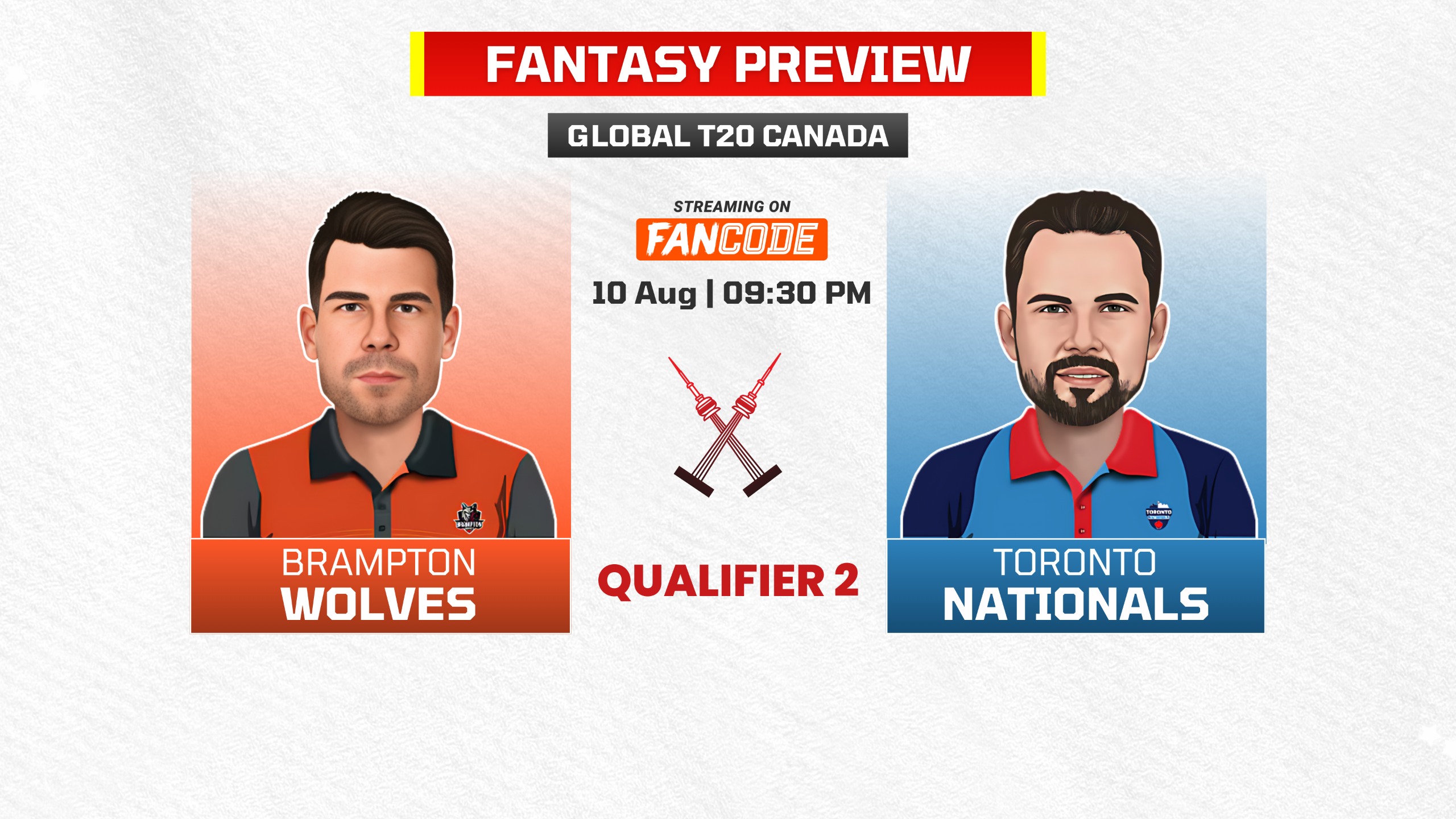 Qualifier 2: Brampton Wolves vs Toronto Nationals | Fantasy Preview