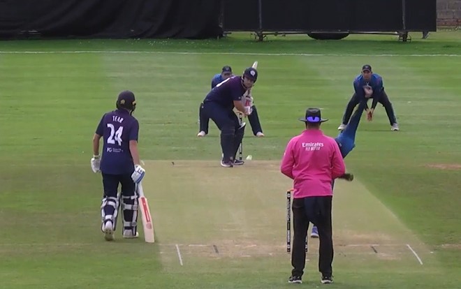 Scotland beat Namibia by 47 runs (DLS Method)