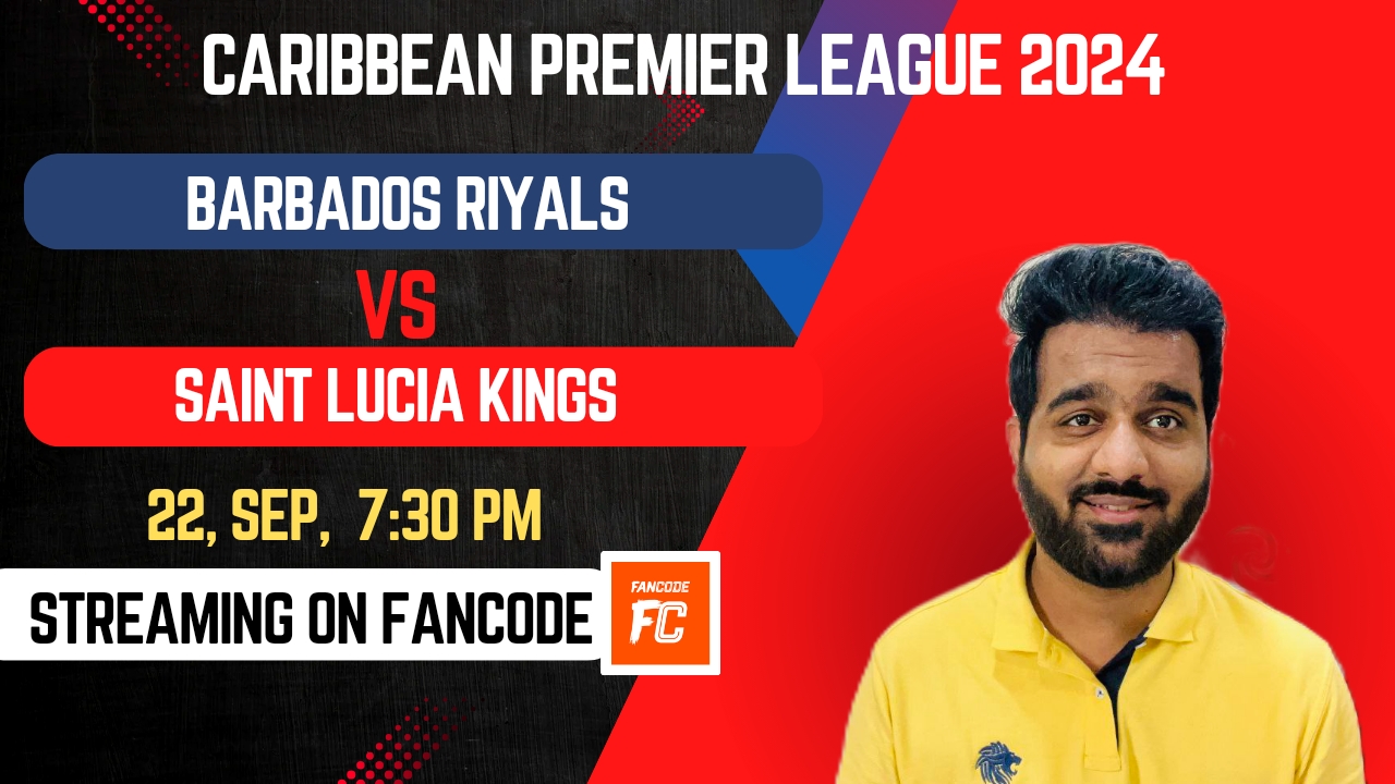 poster url for Match 24: Barbados Royals vs St Lucia Kings | Fantasy Preview