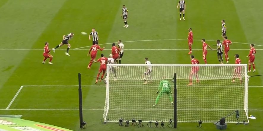 HEROIC! Dan Burn's long-range header put Newcastle ahead