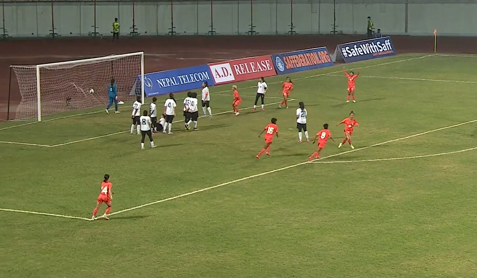 Bala Devi scores 50th! Converts indirect free kick vs Pakistan