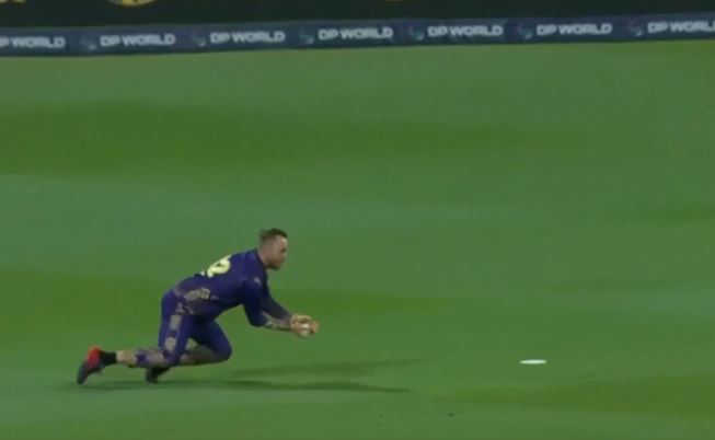 DAZZLING DIVE! Evans's sublime catch left Abu Dhabi speechless