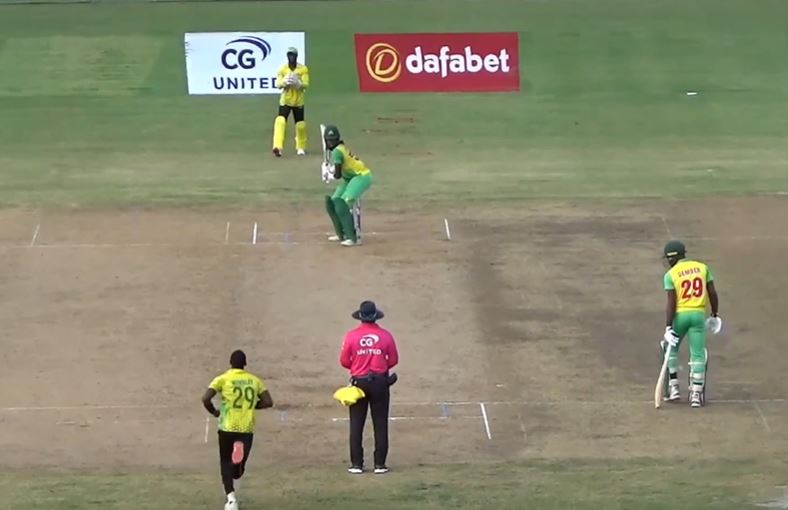 Jamaica Scorpions vs Windward Islands Volcanoes: Marquino Mindley's 4 for 33