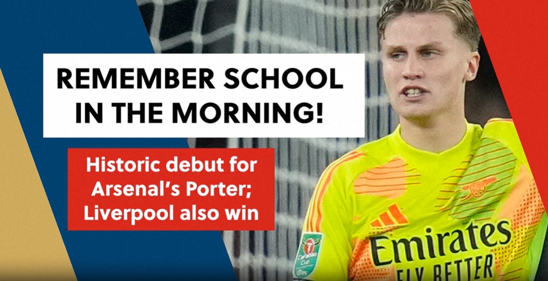 Arteta discusses the debut of 16-year-old goalkeeper Jack Porter