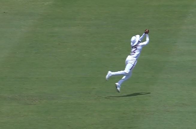 SCREAMER! Kavem Hodge pulls off a stunning catch in the slips