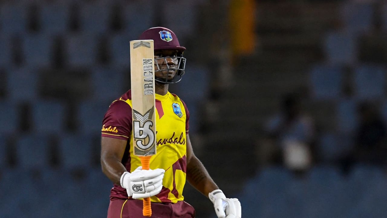 Evin Lewis' 79 (34) demolishes the Aussies