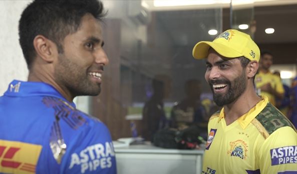 Surya and Jadeja share a friendly banter