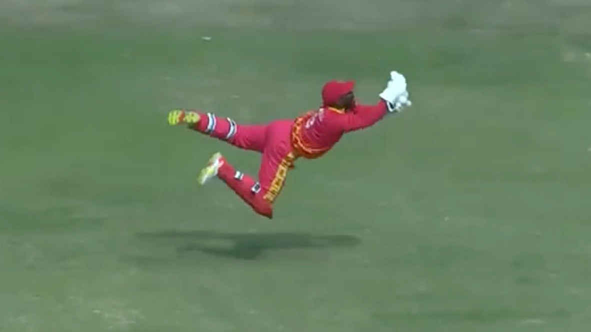 Chakabva takes a flying catch to dismiss Gurbaz