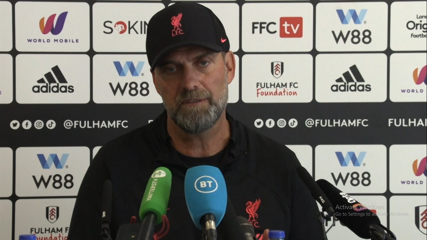 Klopp criticizes Liverpool's performance after 2-2 draw against Fulham