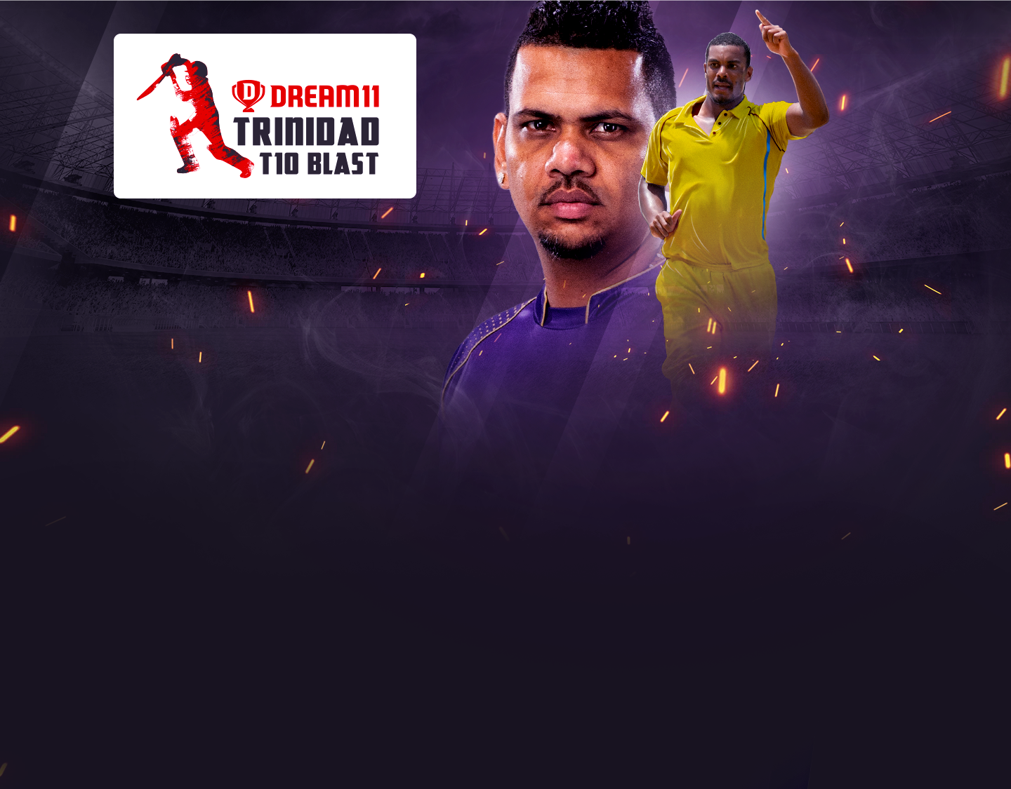 Eliminator of dream11 trinidad t10 blast: steelpan players vs scarlet ibis scorchers banner