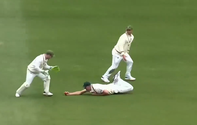 STUNNER! Beau Webster takes a brilliant catch