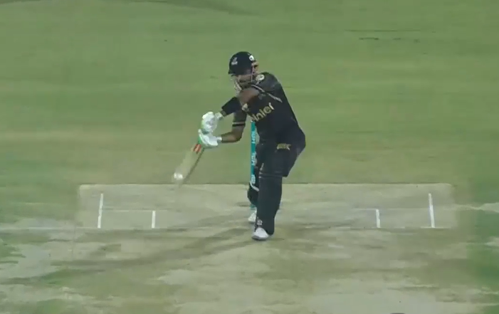 WHAT A SHOT! Babar carves a glorious cover drive off Amir
