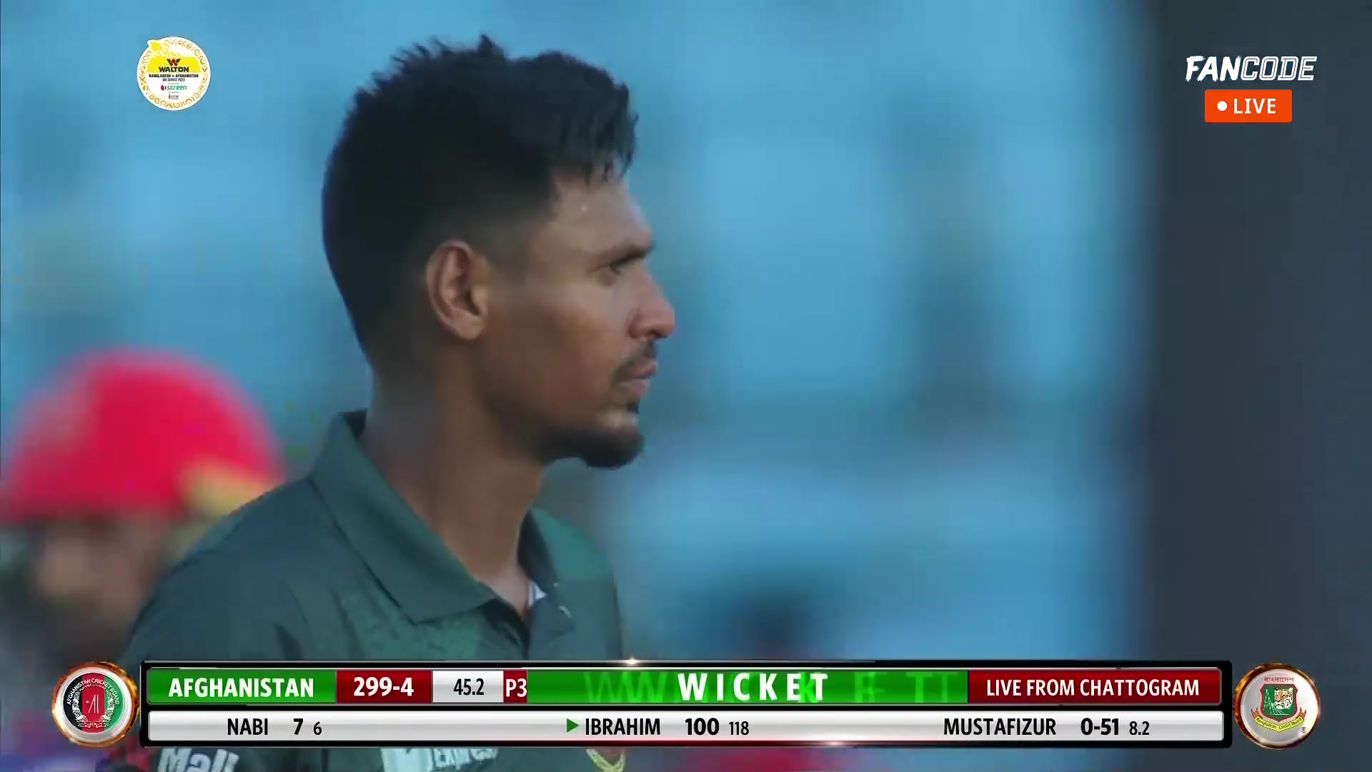 Wicket! Ibrahim Zadran Hits High In The Air And Gives Najmul Hossain Shanto Enough Time To Come Under It