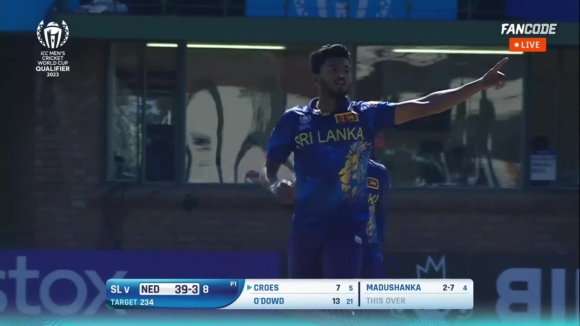 Wicket! Madushanka Gets His Third Wicket, Croes Walks Back