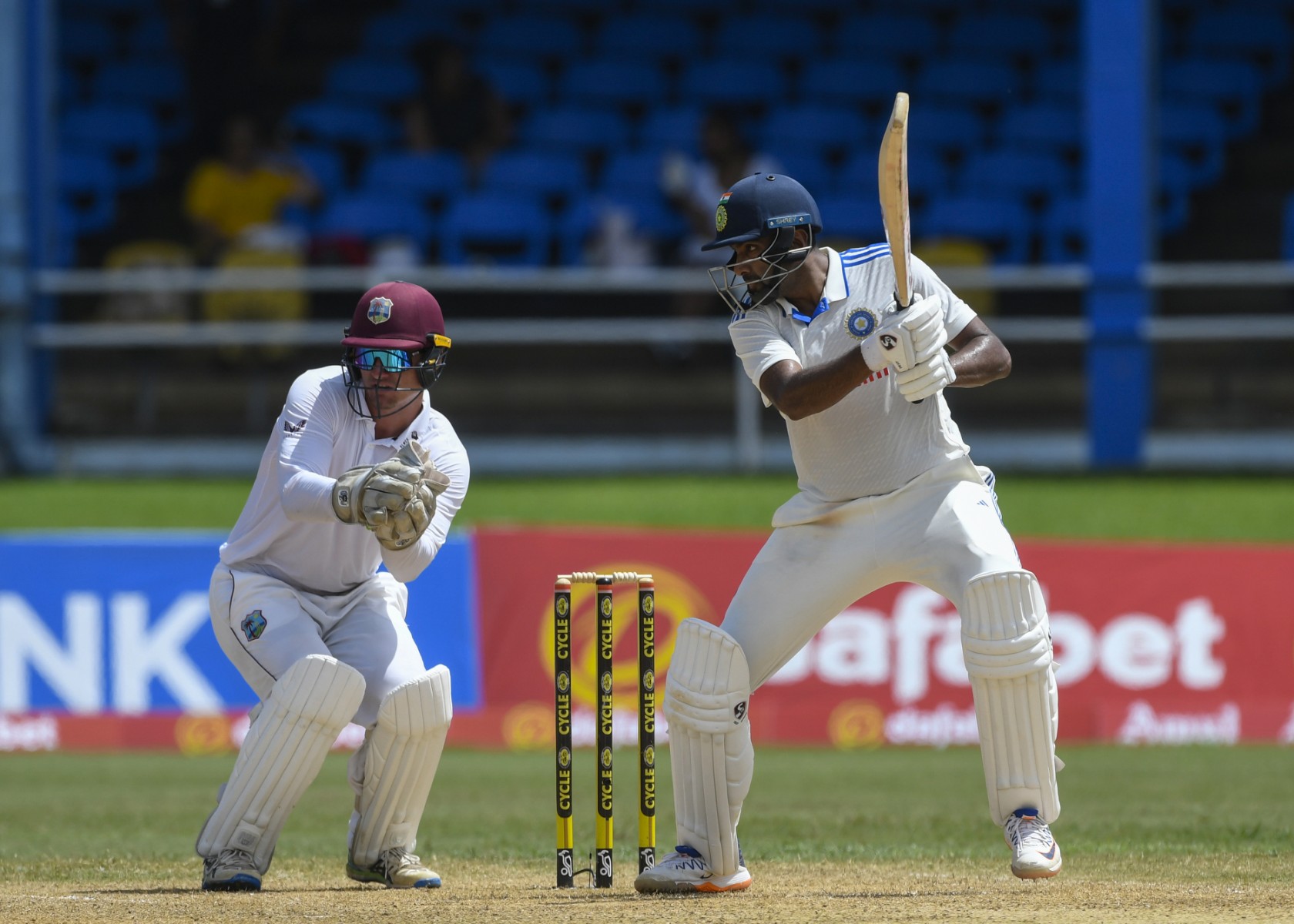 Ashwin continues his love for Windies with husky 56