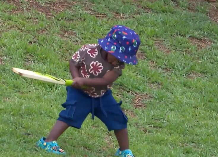 Watch Russell hitting sixes as a kid
