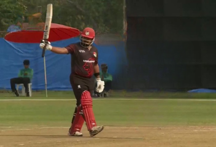 Aritra Dutta's blazing 56 off 29 gives Singapore a great start