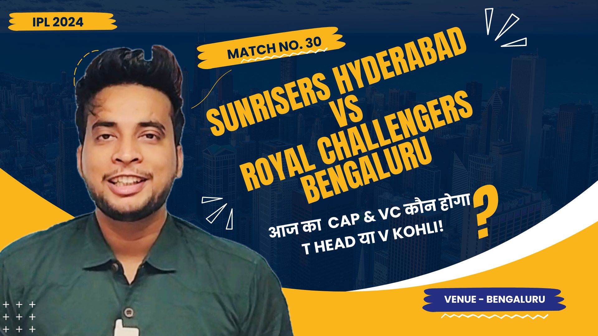 Match 30: Royal Challengers Bengaluru vs Sunrisers Hyderabad | Fantasy Preview